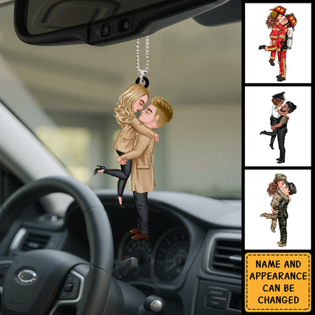 Personalized Car Hanger with Custom Work Uniforms